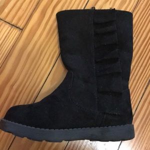 Cat & Jack toddler girl black suede boots